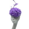 Stunning petal encrusted lavender headpiece with silver detail.